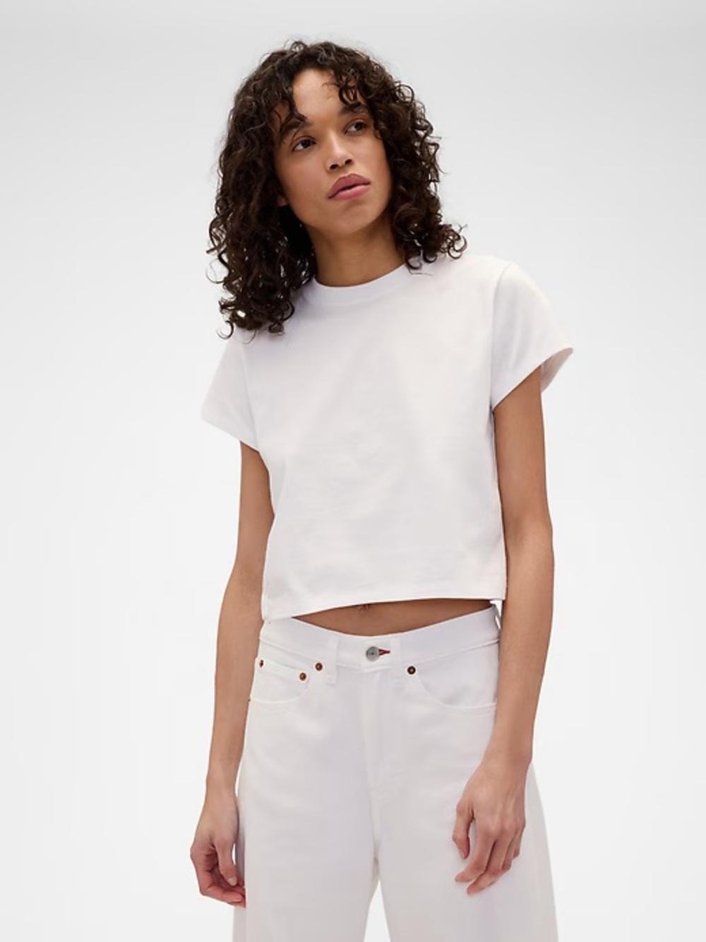 Gap × Victoria Beckham Organic Cotton Logo Crop T-Shirt (Medium) NWT
